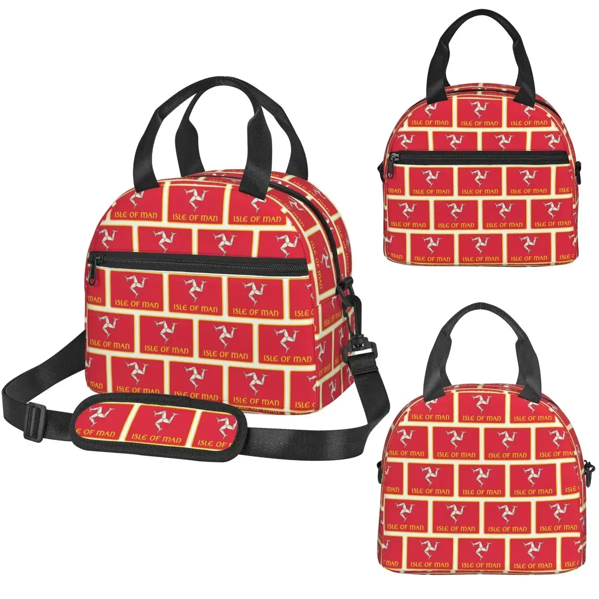 Isle Of Man Motorcycle Racing Insulated Lunch Bag for Women Office Cooler Thermal Box Tote Leakproof Lunch Boxes
