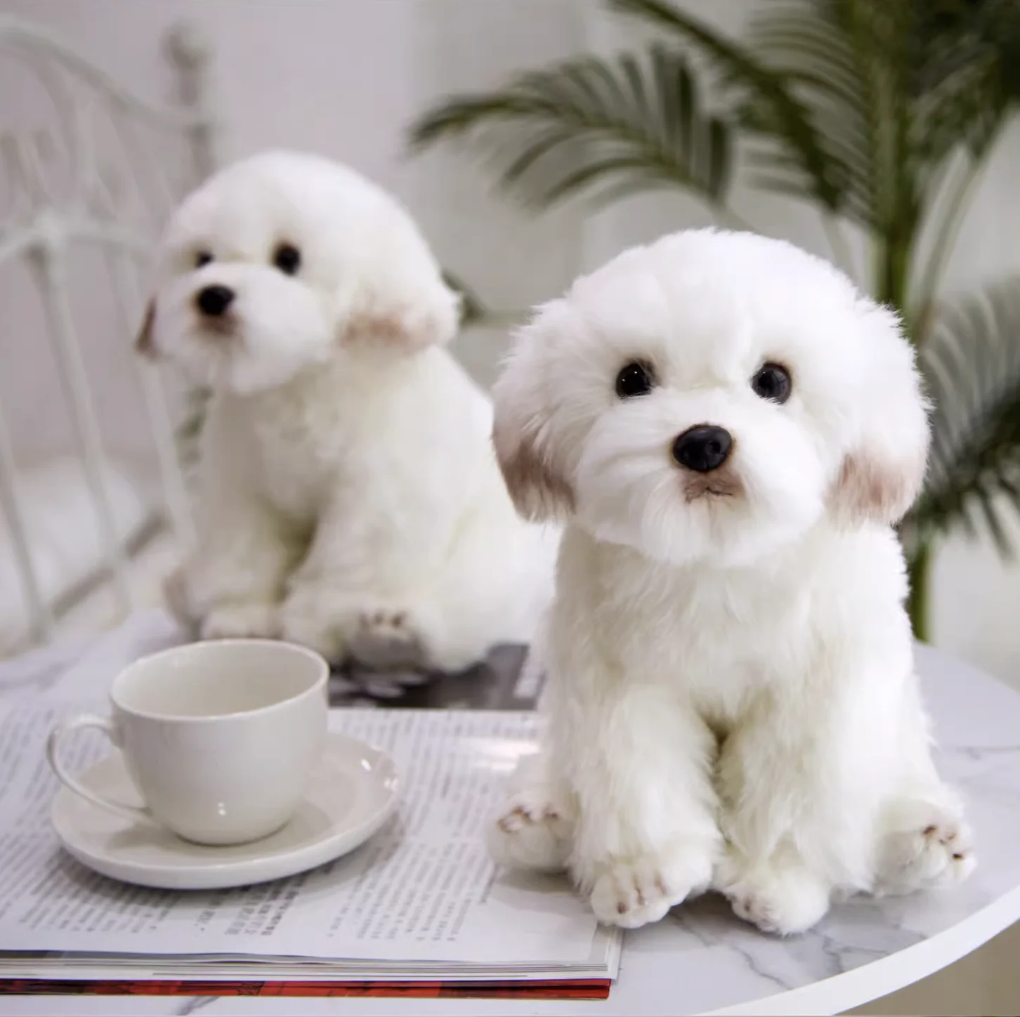 Animaux en peluche doux pour enfants, chat, tigre, renard, jouet de la vie réelle, chiot, beurre pour animaux de compagnie, cadeau d'anniversaire, simulation de chien mignon, qualité supérieure