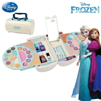 Disney Meisjes Prinses Frozen Elsa Anna Echte Koffer Case Make-Up Set Met Originele Doos Cartoon Beauty Mode Doen Alsof Speelgoed
