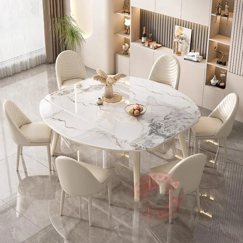 

Simple Comfy Dining Table Round Nordic Marble Home Kitchen Dining Table European Style Mesas De Comedor Garden Furniture Sets