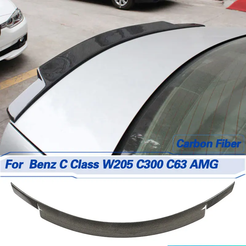 

Car Rear Trunk Spoiler Wings Carbon Fiber for Mercedes Benz C Class W205 C300 C63 AMG Coupe 2015-2019 Rear Spoiler Boot Wing Lip