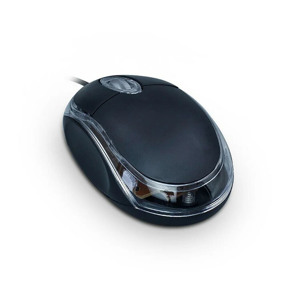 

1Pcs USB Office Mouse Black Optical Wired Mouse Ergonomic Comfortable Use for Laptop Desktop Pc High Precision 1000dpi Scroll