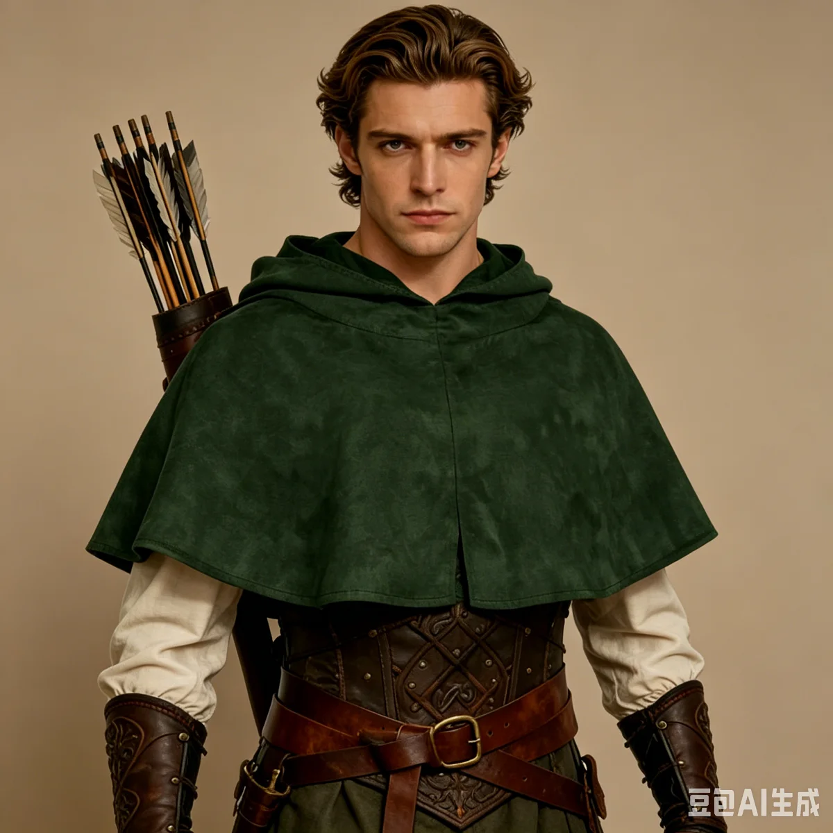 Capa con Capucha Estilo Gitano para Mujer/Hombre 2026, Disfraz Medieval, Capa Corta de Duende, Capa de Bruja para Halloween, Capa Gótica Cálida