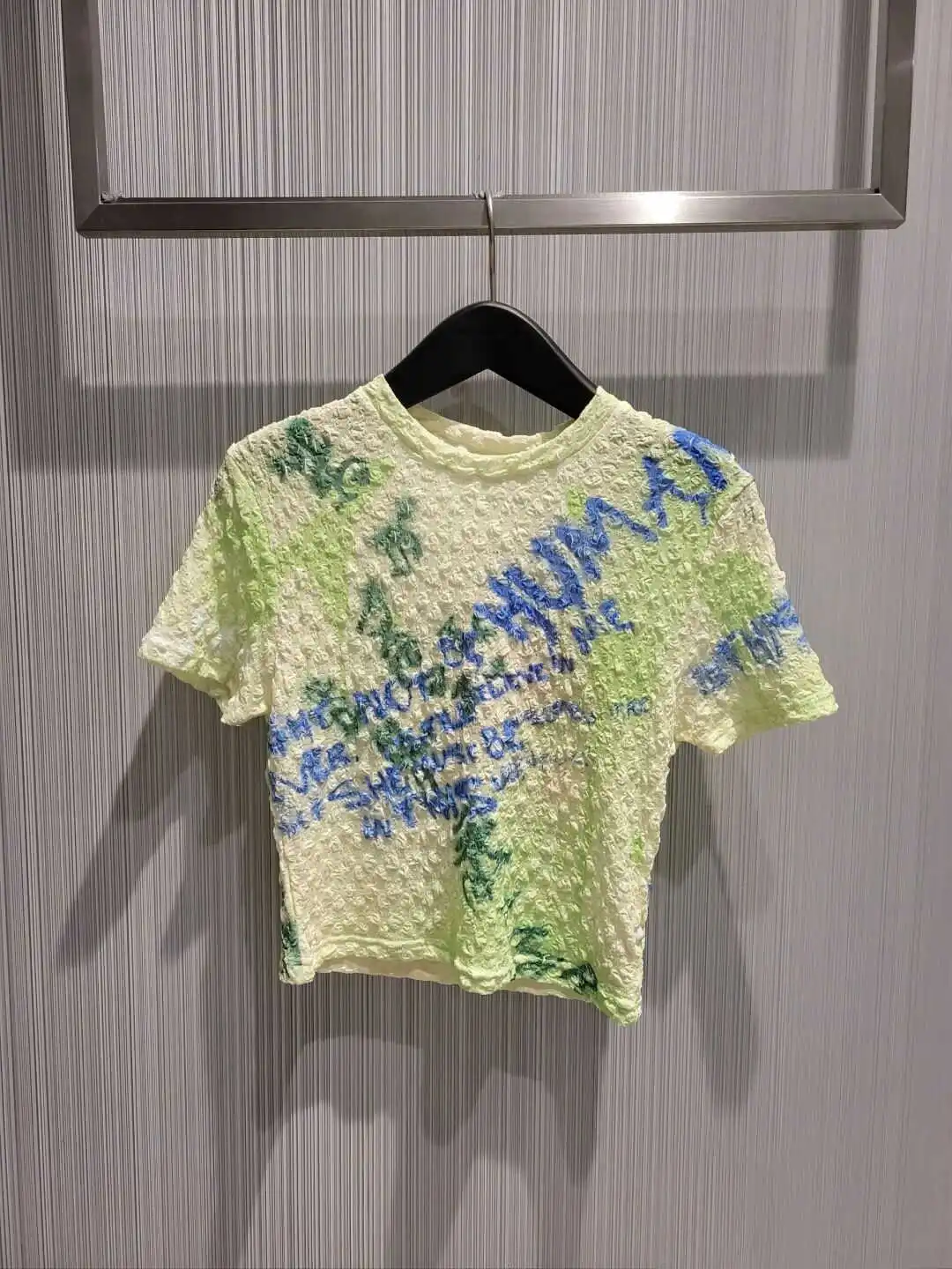 

Slim Fit round Ne ort Sve T-irt Women's Summer New Sle Letter Print Design Korean Sle Cotton Casual Top