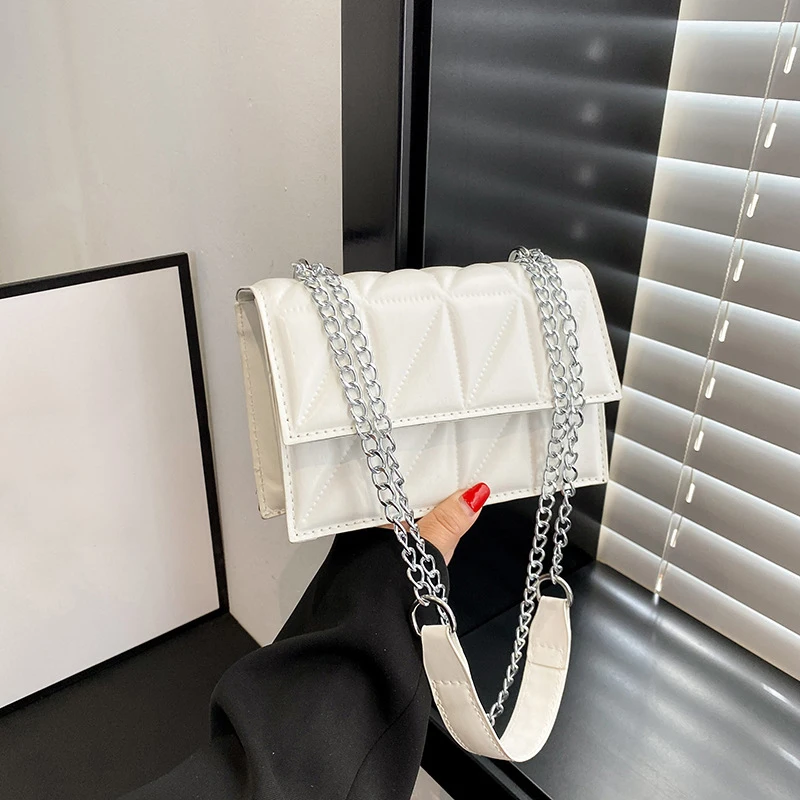 Projektant mody damska torba na ramię damska torebka ze skóry PU z uchwytem łańcuszkowym torby Crossbody dla kobiet