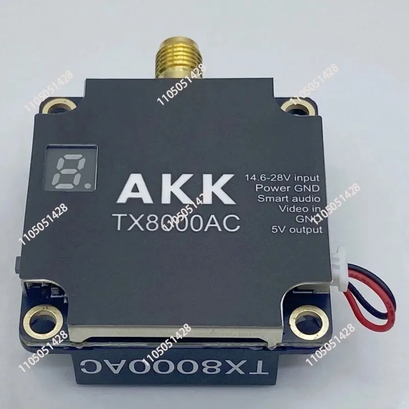 

AKK VTX TX8000AC 5.8G 8w plastic FPV VTX long-distance transmission 96CH chart crossover machine with TBS for RC parts and Accs