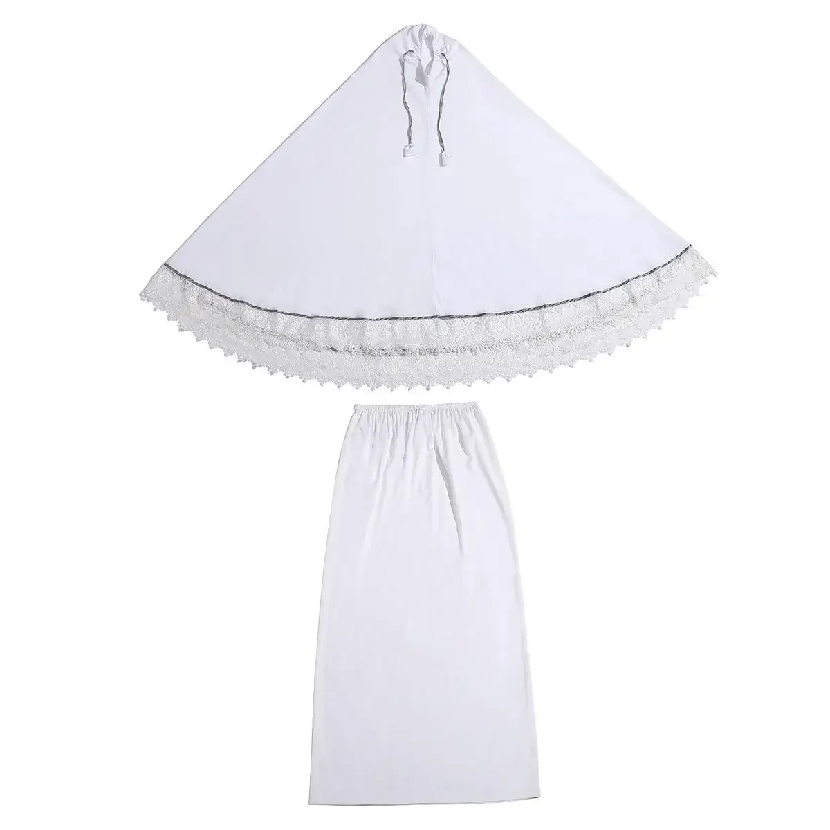 2 pièces vêtement de prière Abaya femmes musulmanes Abayas Hijab Maxi jupe ensemble turquie caftan Burqa Islam Khimar Robes Eid Robes à capuche