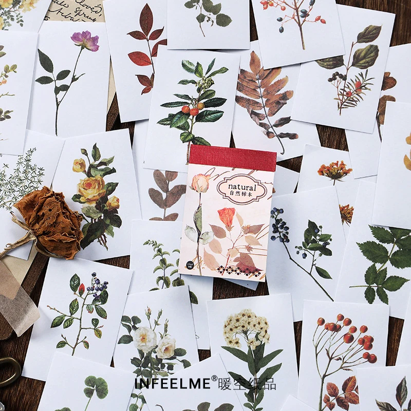 

50pcs/lot Vintage Mini Sticker Book, Retro Style Stickers, Decor for Hand Account, Notebook, Journal & Scrapbook