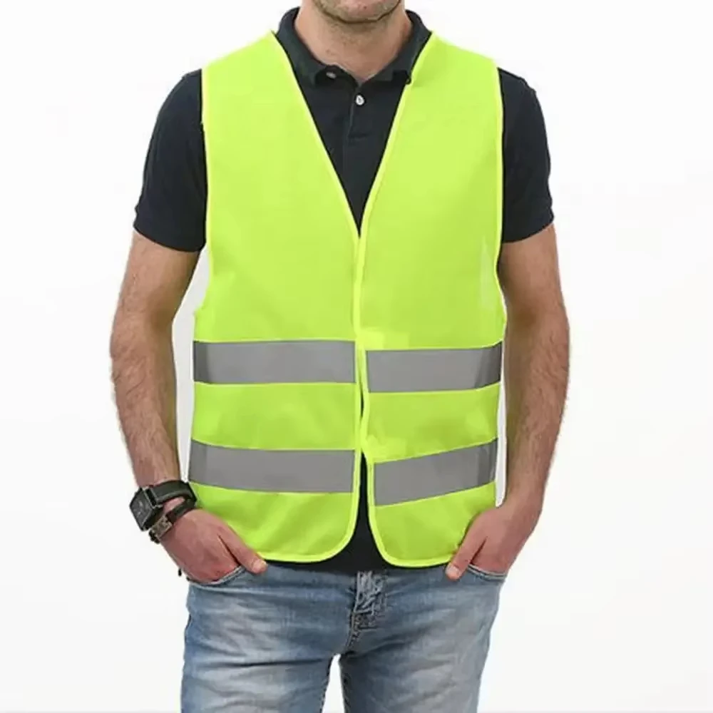 Safety High Visibility Reflective Vest Adjustable Reflective Security Vests Traffic Night Outdoor For Running Cycling Sports