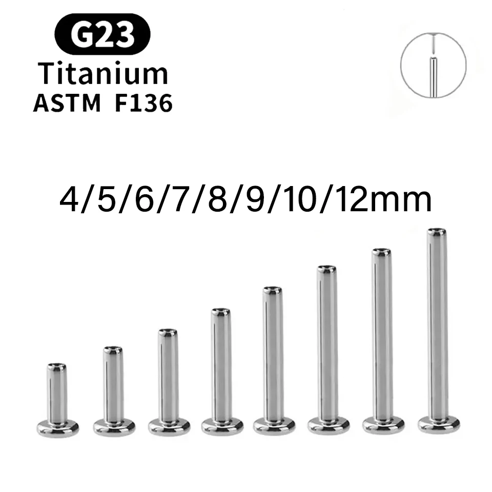 

G23 Titanium 10/50/100PCS Piercing Threadeless Earrings Bar 16G Top Component For Nose Piercing Tragus Helix Fine Jewelry