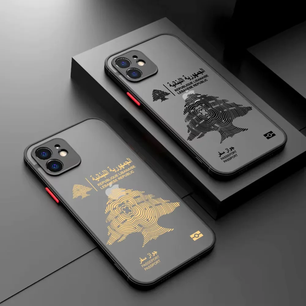 Phone Cases Lebanon - Mat Şeffaf Telefon Kılıfı Lübnan Pasaportu