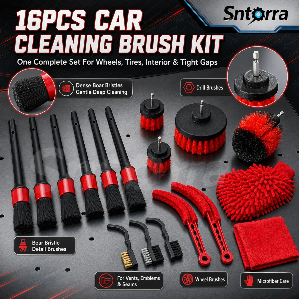 Kit di spazzole per la pulizia - Car Detailing Brush recensione e prezzo