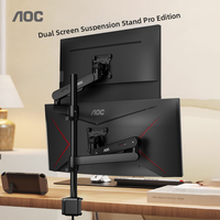 AOC AM720PLUS Dual Monitor Bracket Desk Mount Stand Adjustable 180° Swivel Tilt Suitable 17-34 in Home Office Monitor Stand