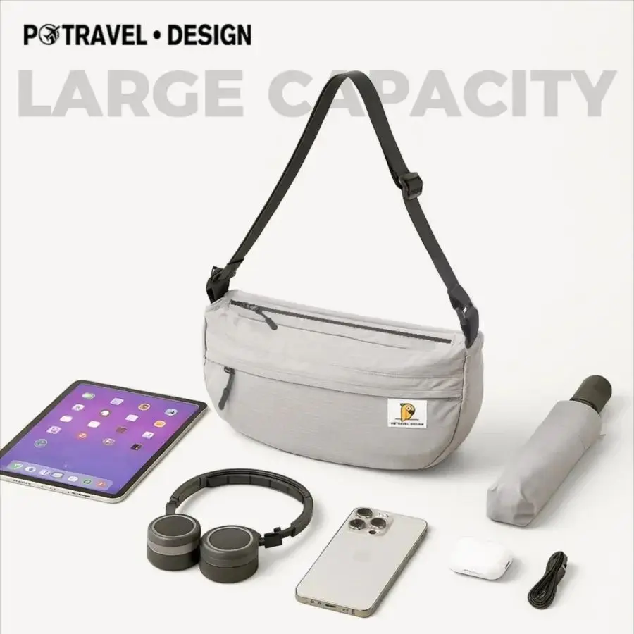 

Ultralight Waterproof Crossbody Shoulder Bag Travel Sling Messenger Bag Portable Carry Bag with Storage Pouch for Men Women