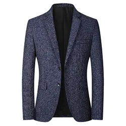 Nuovi blazer da uomo moda slim abiti casual cappotti tinta unita abiti da lavoro giacche blazer da uomo top abbigliamento da uomo di marca