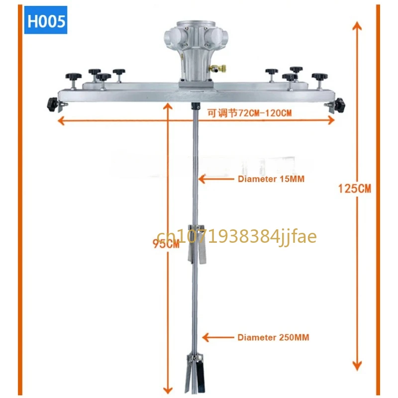 Imagem -06 - Comercial Barril Tambor Agitador com Suporte Hanger Agitador de ar Pneumático Ibc Tanque Mixer Machine 1000l Tonelada