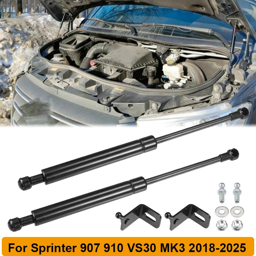 Entretoises à gaz pour capot avant, Support de levage, tiges hydrauliques pour mercedes-benz Sprinter 907 910 VS30 MK3 2018 – 20225, accessoires de voiture