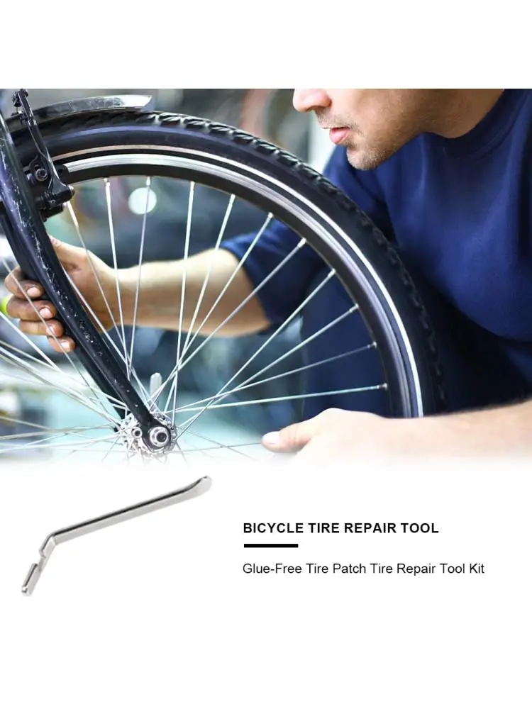 Kit essentiel de réparation de pneus de vélo avec plusieurs patchs et colle pour des réparations de crevaison faciles et rapides pour tous les Types de vélos