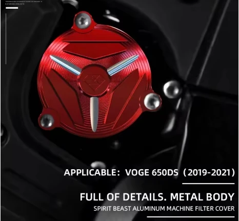 

Motorcycle Engine Oil Filter Guard cover Crankcase Cap Screw cover mount Aluminum CNC Accessories For VOGE 650DS