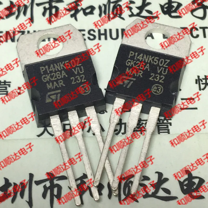 Original New 5pcs / P14NK50Z STP14NK50Z  TO-220 500V 14A