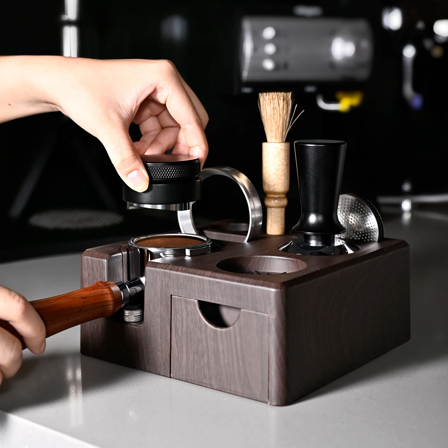 Coffee Tamping Station Portafialter Holder 51mm 54mm 57 58mm Universal For Delonghi Breville Espresso Accessory Barista Tools