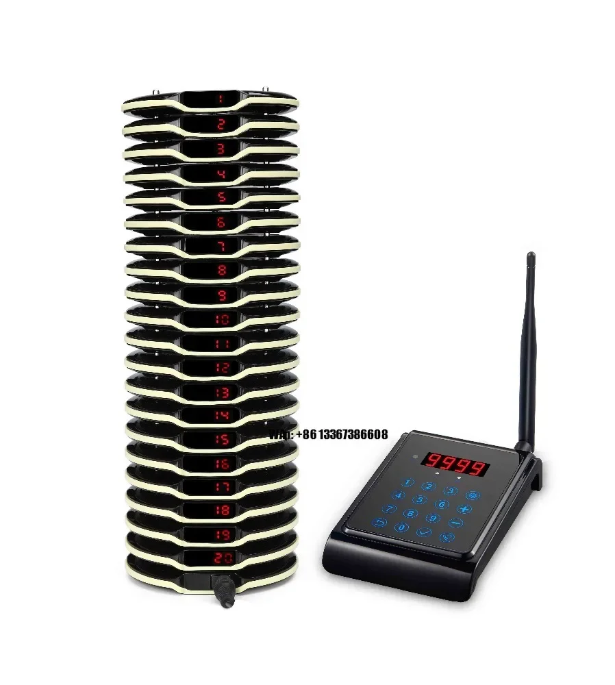 Wireless Restaurant Guest Touch Screen Pager,vibrating Transmitter Receiver