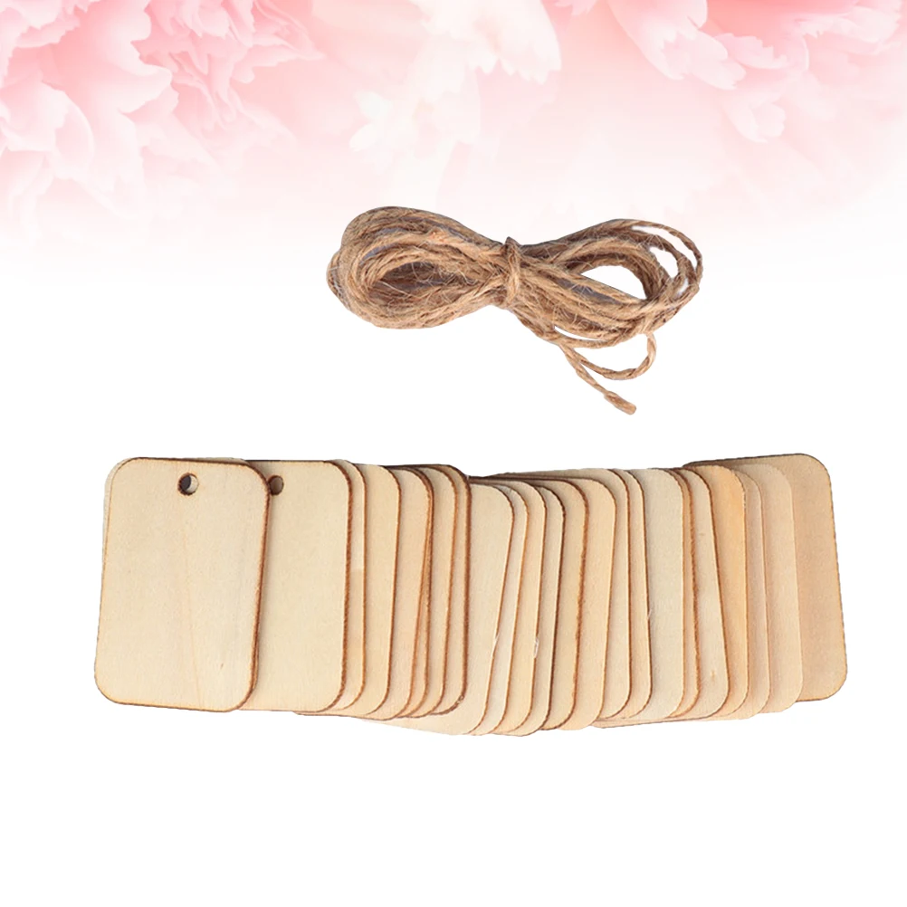 

250 Pcs Wooden Hanging Tag Wedding Nonporous DIY Craft Embellishments