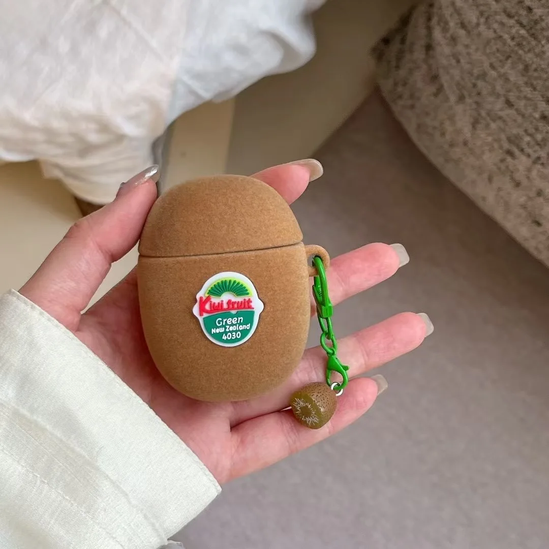 حافظات حماية لسماعات الأذن الكيوي المتدفقة ثلاثية الأبعاد لأجهزة Apple AirPods 4 3 2 1 غطاء سماعة الرأس هدية #4