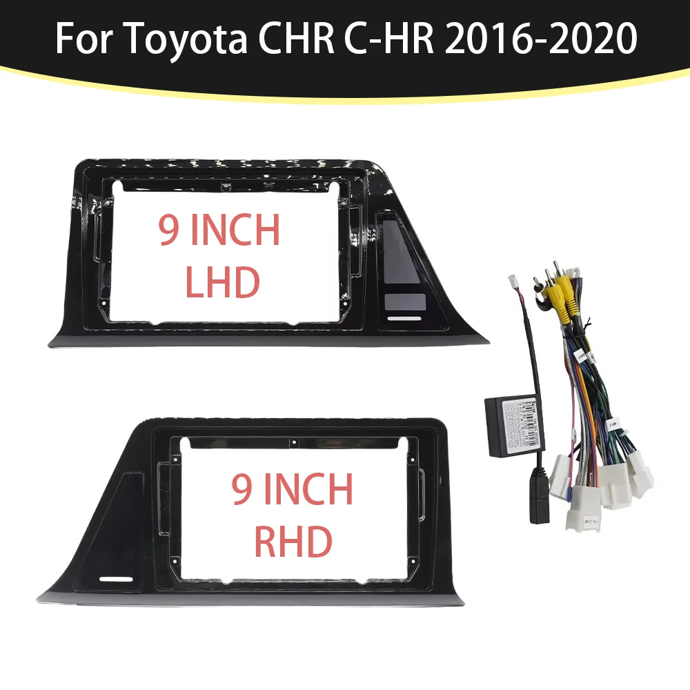 9 Inch Car Frame Fascia Adapter For Toyota CHR 2016+ Stereo Android Radio Dash Fitting Panel Kit