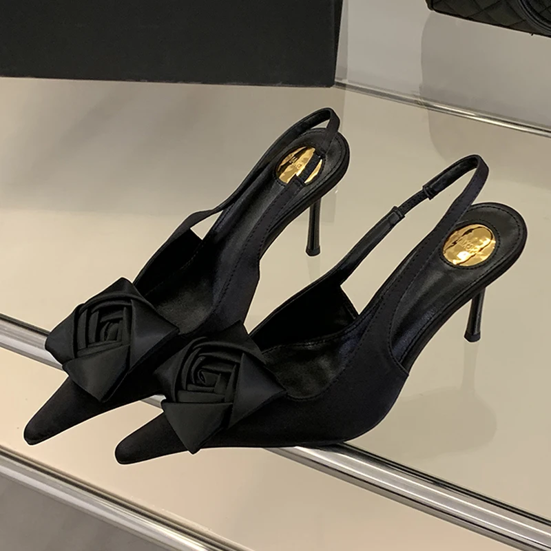 

Модные женские туфли-лодочки Eilyken на тонком высоком каблуке с цветочным декором, остроносые, в уличном стиле, элегантные, для банкетов и торжественных мероприятий