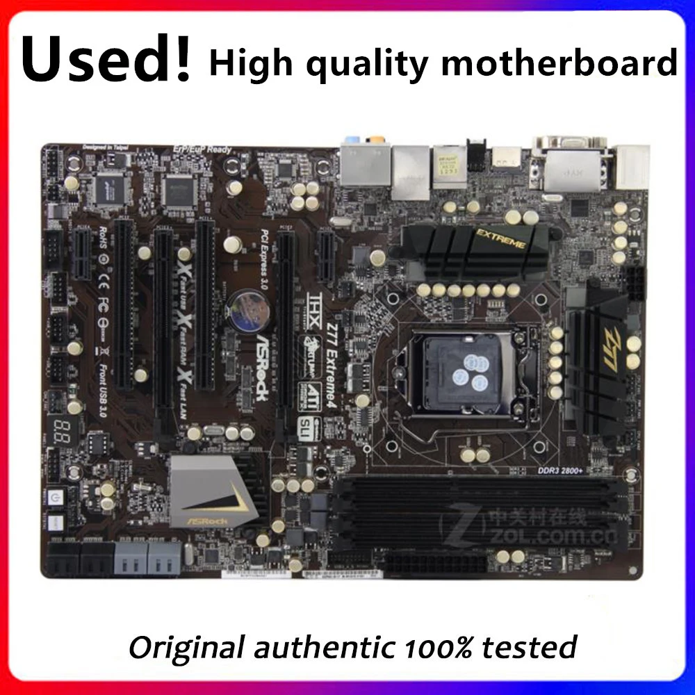 

For ASRock Z77 Extreme4 Computer Motherboard LGA 1155 DDR3 For Intel Z77 Z77M Original Desktop Used Mainboard