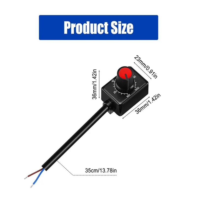 T21C 50PCS DC 0/1-10V Knob LED Dimmer,Low Voltage Passive Dimmer PWM Dimming For 0-10V Or 1-10V