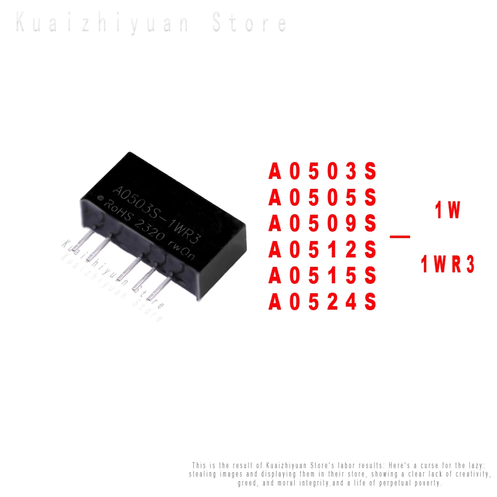 

10PCS/Lot New And Original A0505S-1W A0503 A0509 A0512 A0515 A0524S-1WR3 DC-DC Power Supply Module A0505S