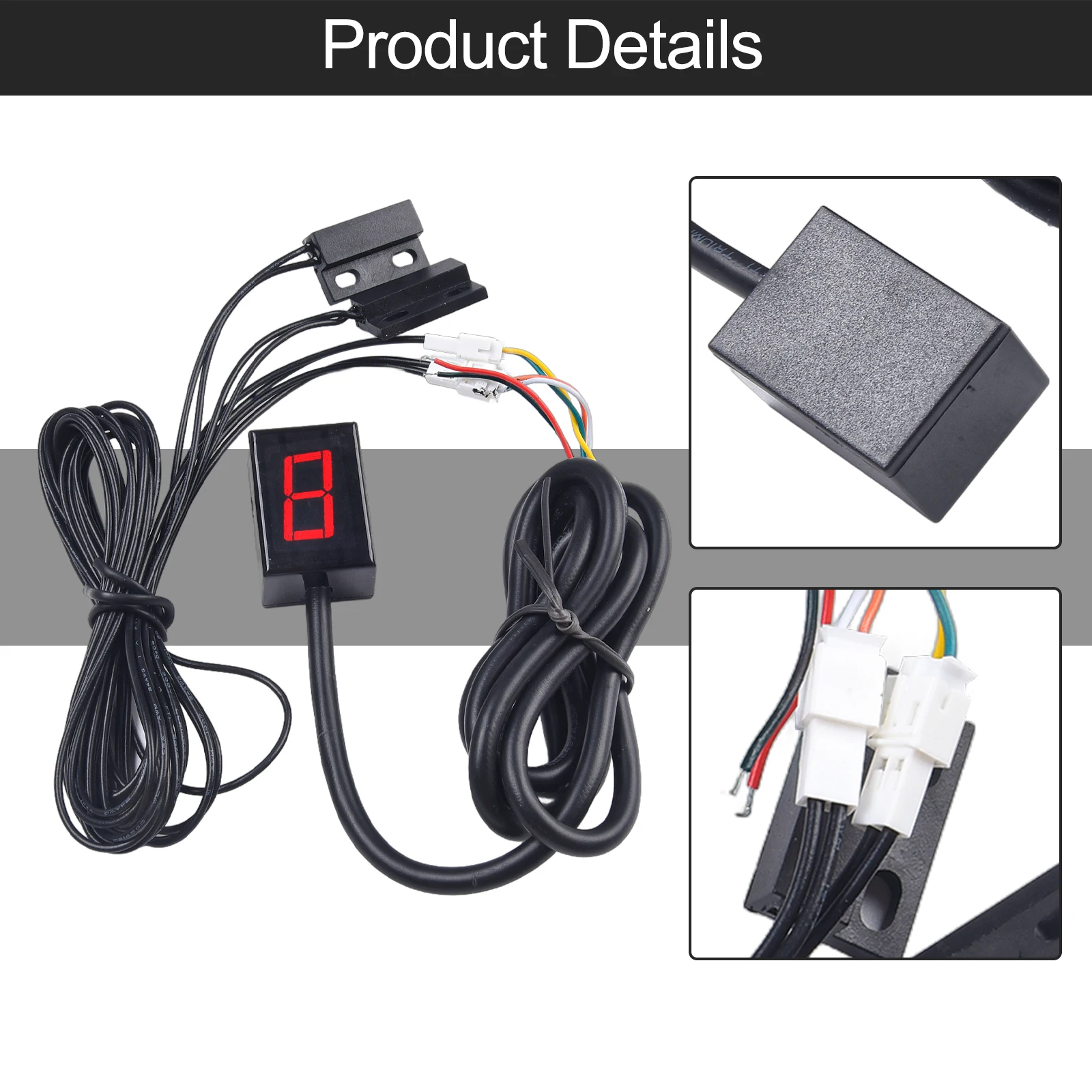 Display Shift Level For Motorcycle Shift Level Gear Indicator LED Display Easy Installation Color Coded Wiring