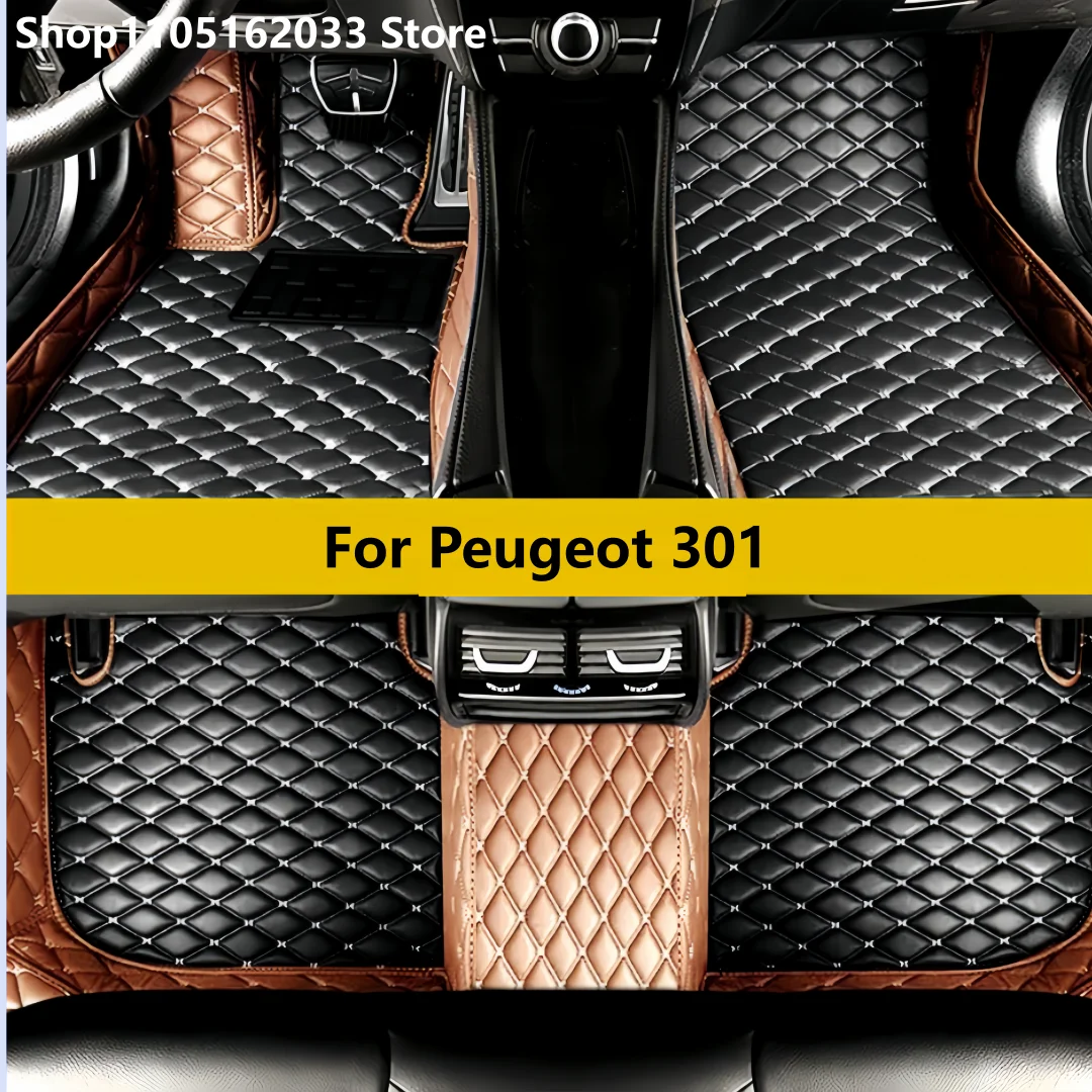

Custom Car Floor Mats For Peugeot 301 2014 2015 2016 2017 2018 2019 2020 2021 Auto Carpets Foot Coche Accessorie Easy to clean