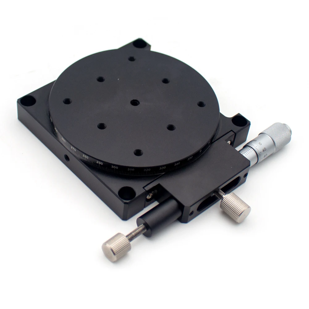 Manual R-Axis Rotary Stage Precision Micro-Adjustment Turntable Work Platform RS90-L