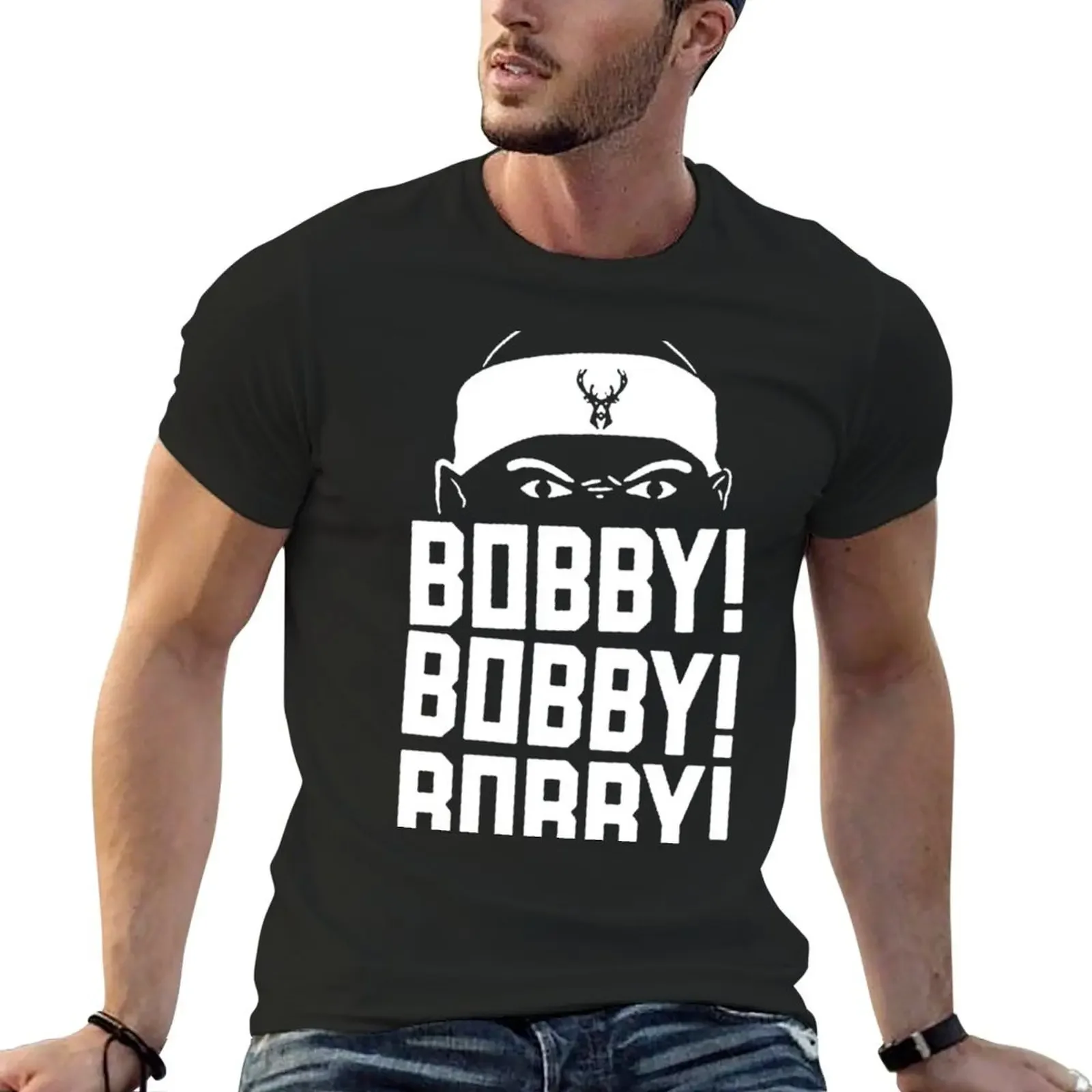 Bobby Portis Bobby Bobby T-Shirt vintage cotton graphic tees blanks tees t shirts for men pack