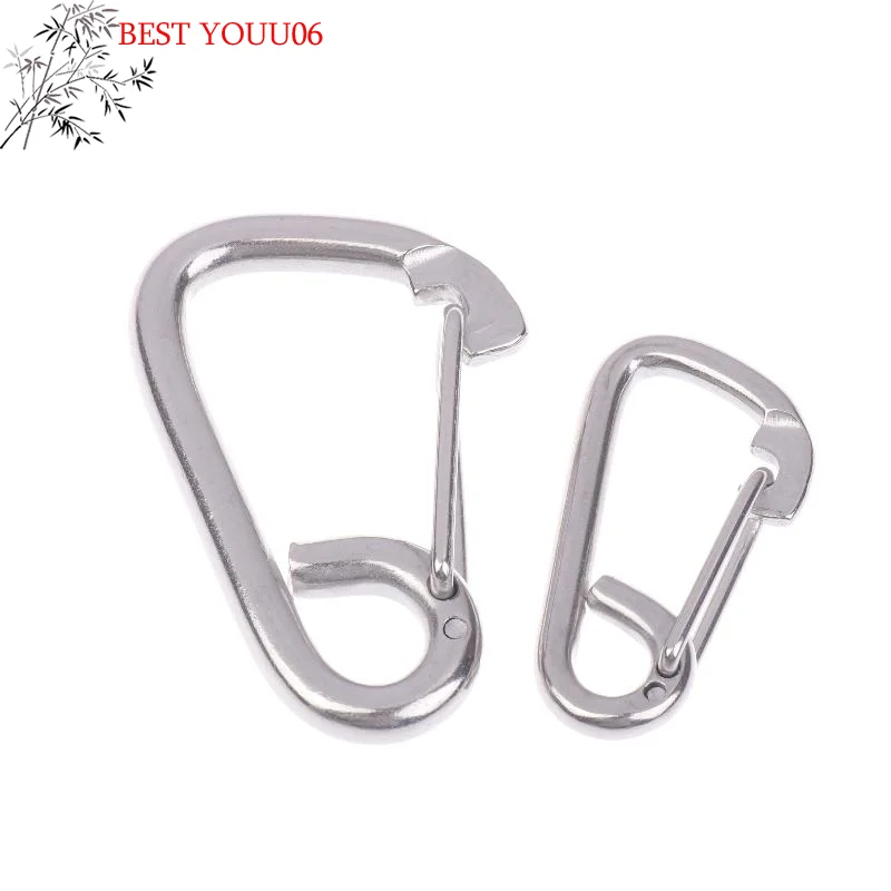 (YOUU06)Simple Stainless Steel Scuba Diving Buckle Clip Heavy Duty Camping Carabiner Hooks Outdoor Safety Diving Buckle Clip