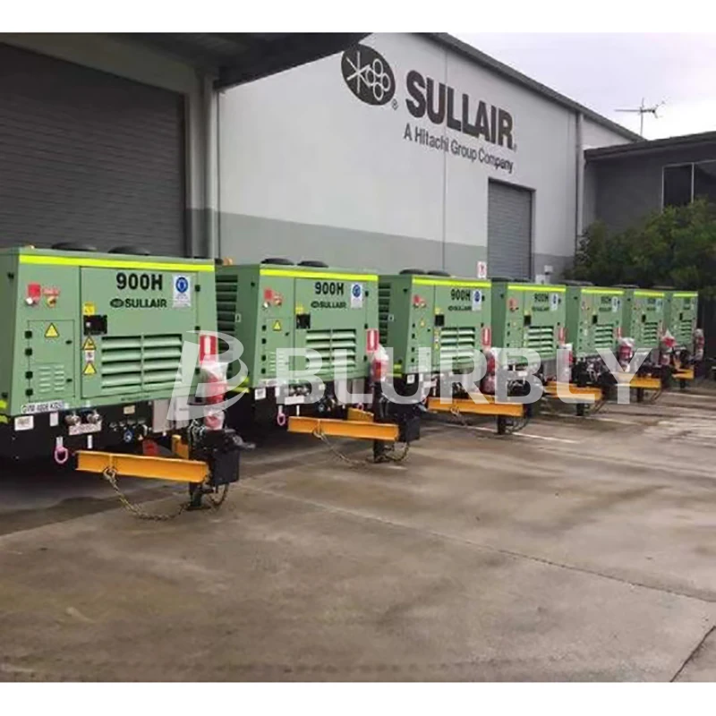 Sullair 1050cfm 8.2bar 29.7m3/min Mesoklow Stationary Diesel Lubricated Engine Mining Use Screw Compressor Air End Motor Air