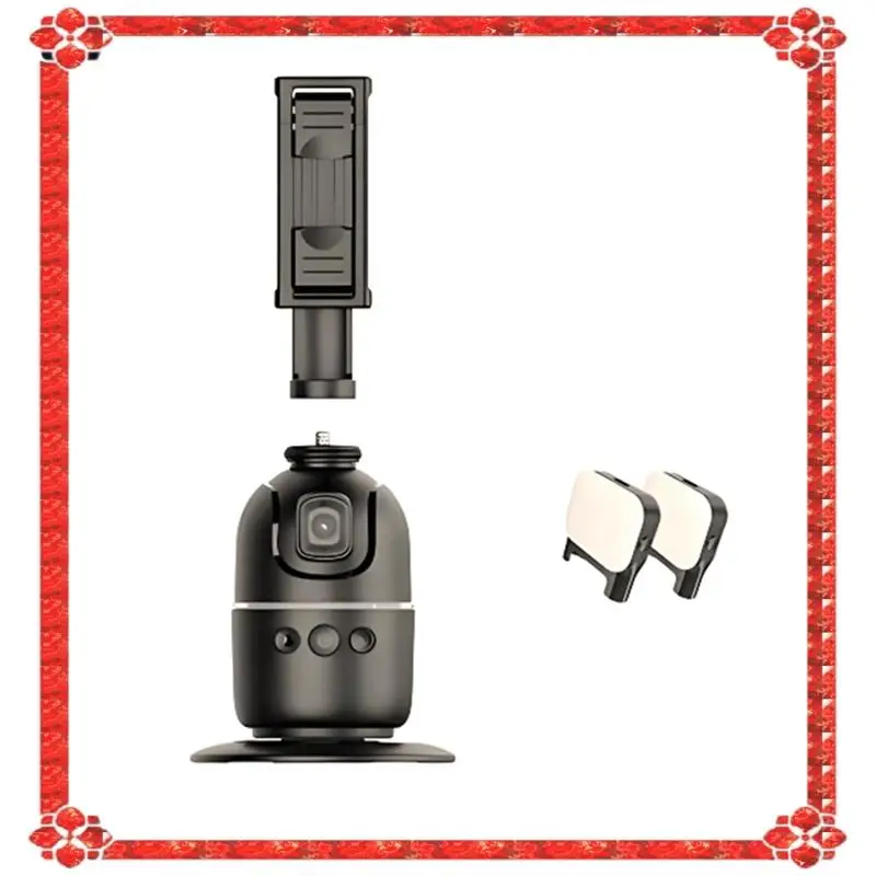 

24-часовая доставка AI Smart Gimbal 360 ° Вращающийся подвес с автоматическим отслеживанием лица и двойной заполняющей подсветкой для телефона-стабилизатора смартфона