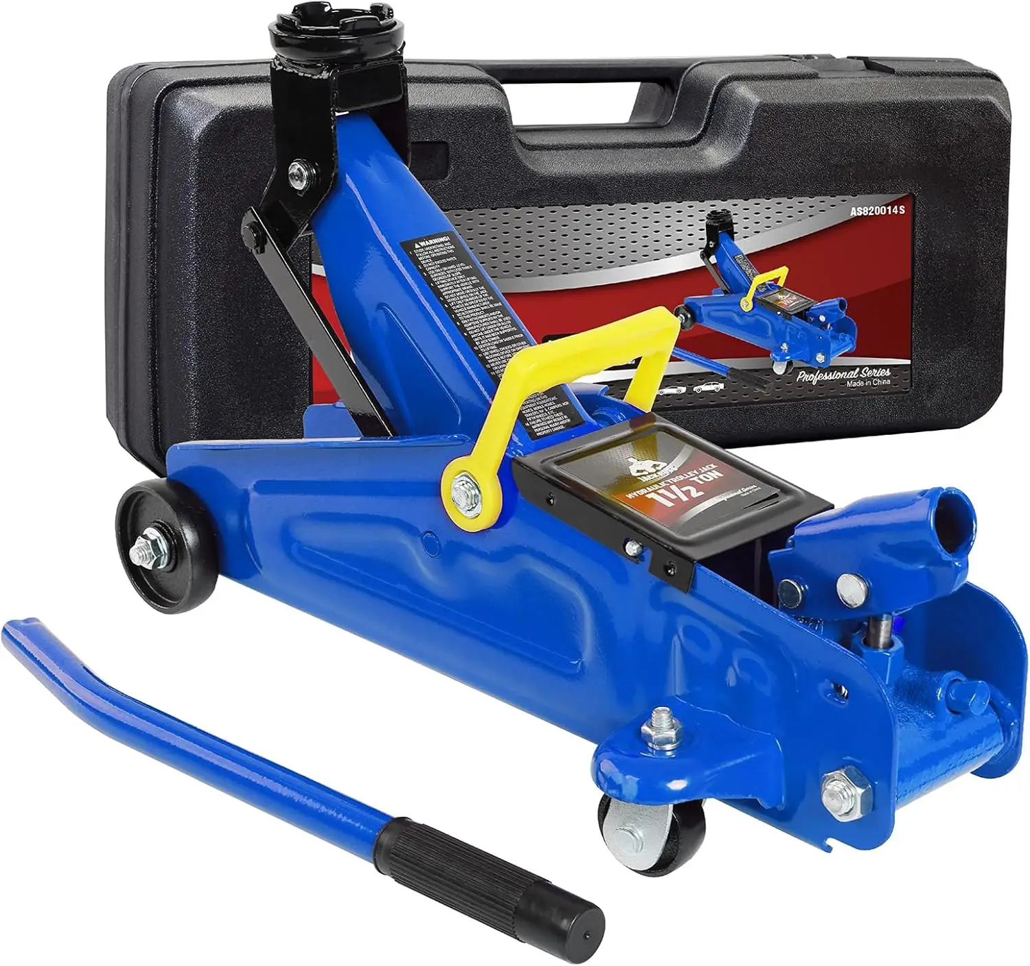 

Floor Jack 1.5 Ton (3,300 LBs) Hydraulic Car Jack with Storage Case, Lifting Range from 5.31 Inch to 13.2 Inch, Fits Sedans Auto