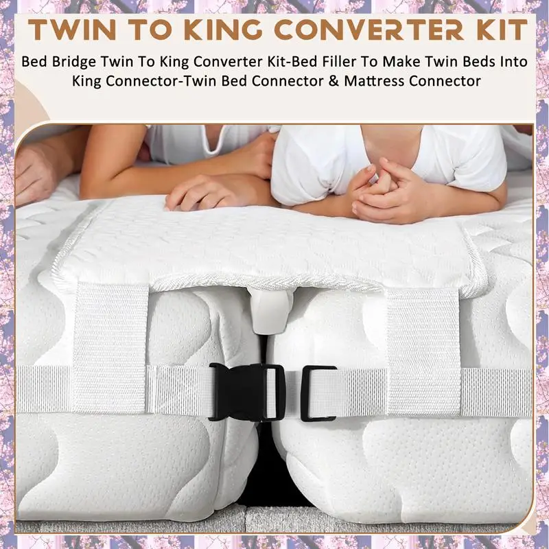2025 Trend Bed Bridge Twin To King Converter Kit-Bed Filler To Make Twin Beds Into King Connector-Twin Bed Connector & Mattress