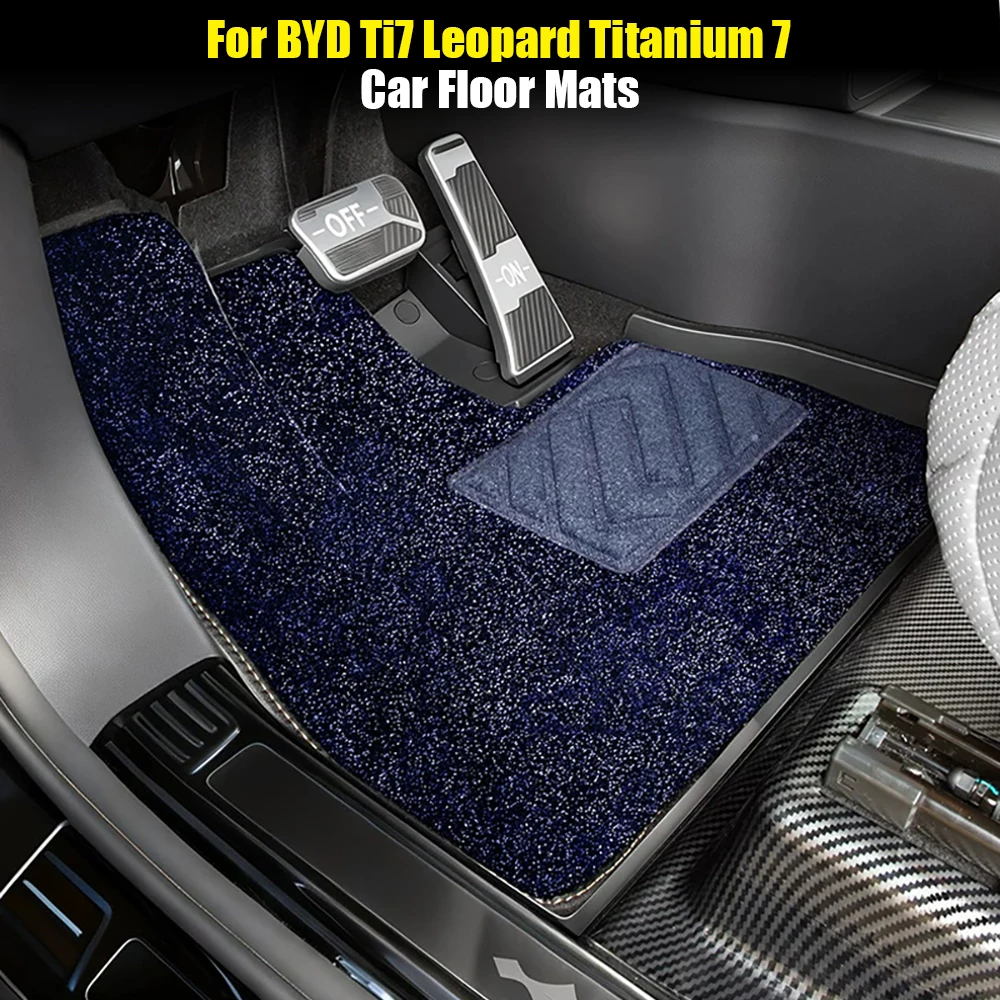 For BYD Ti7 Leopard Titanium 7 3PCS Full Coverage Auto Carpets Car Floor Mats Foot Coche Accessories Floor Liners Blanket
