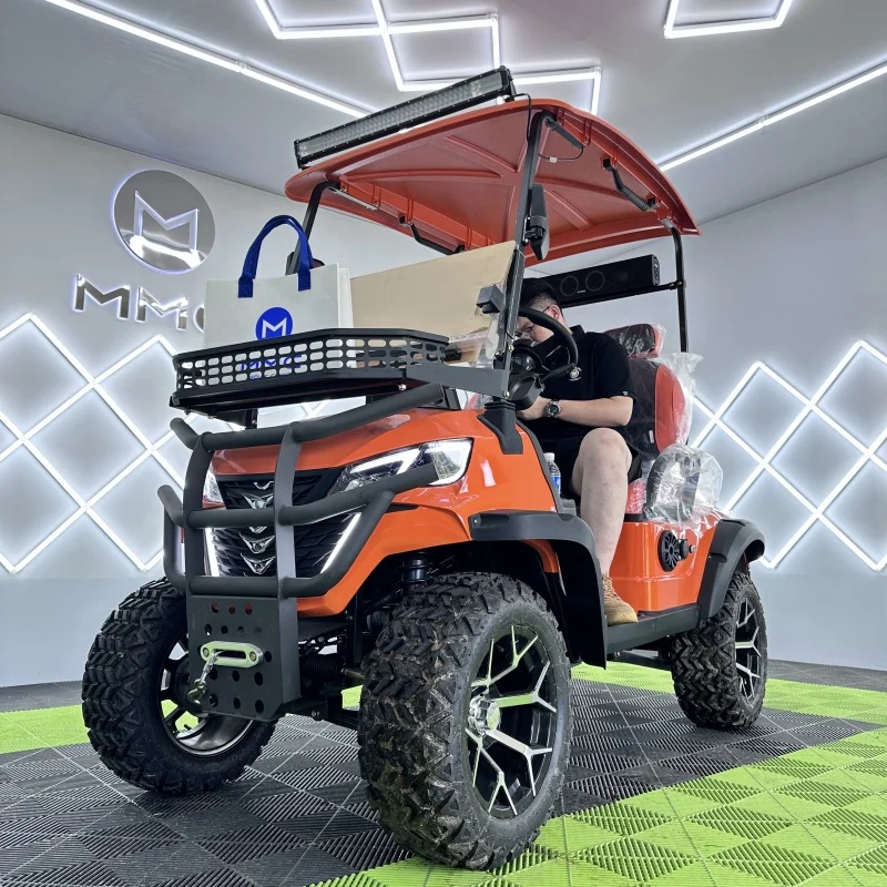 4 مقاعد على الطرق الوعرة الصيد عربة جولف كهربائية 4000 واط الأبيض نادي السيارات الكبار جولف سكوتر رخيصة عربة جولف كهربائية #5