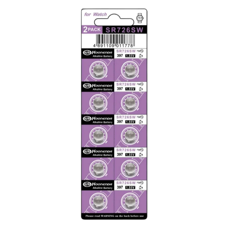 2-10PCS 28mAh LR726 AG2 Button Pilas Batteries SR726SW CX59 LR59 SR59 397 396A G2A G2 1.5V Alkaline Cell Coin Battery