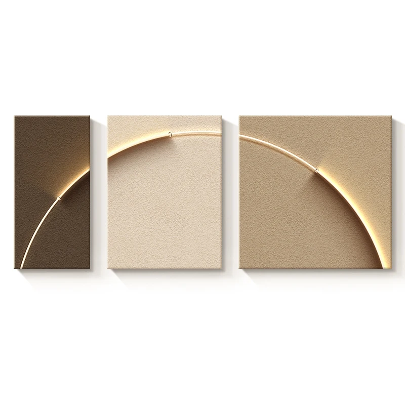 xx-Italian Minimalist Home Living Room LED Decoration Painting Bedroom Wall Sofa Background Wal Corridor Sandstone Mural Light