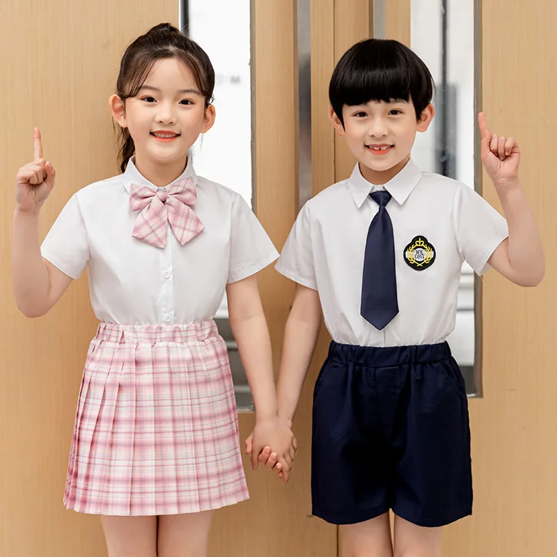 

Kids Teens Japanese Anime Cosplay Students Costume Girls British Style School Uniform Coat with Shirt Tie Mini Skirt Set