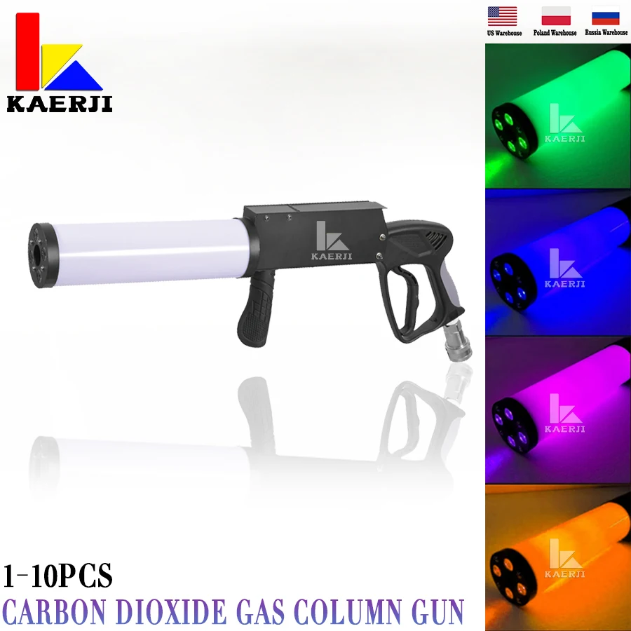 

2-8Pcs/Lot Carbon Dioxide Gas Column Gun With RGB Leds For Disco Dj Pun Wedding Party LED Effect Equipment LED CO2 DJ Gas Gun