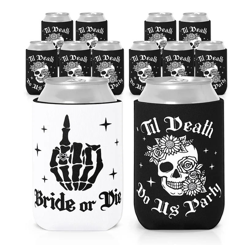 

Gothic 30th Birthday Can Sleeve Death to My 20s Party Decor Skull Cooler Cheer Youth Bachelorette Happy Halloween party Supplies