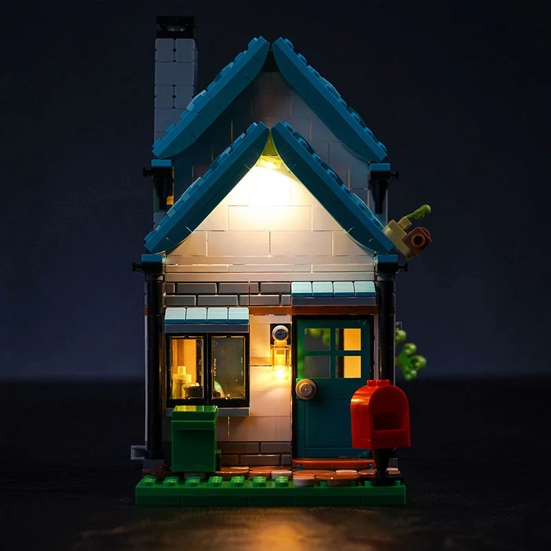 Kit luce LED fai-da-te per LEGO 31139 Cosy City House Modello di architettura 3in1 (solo luce LED, senza modello di blocchi)